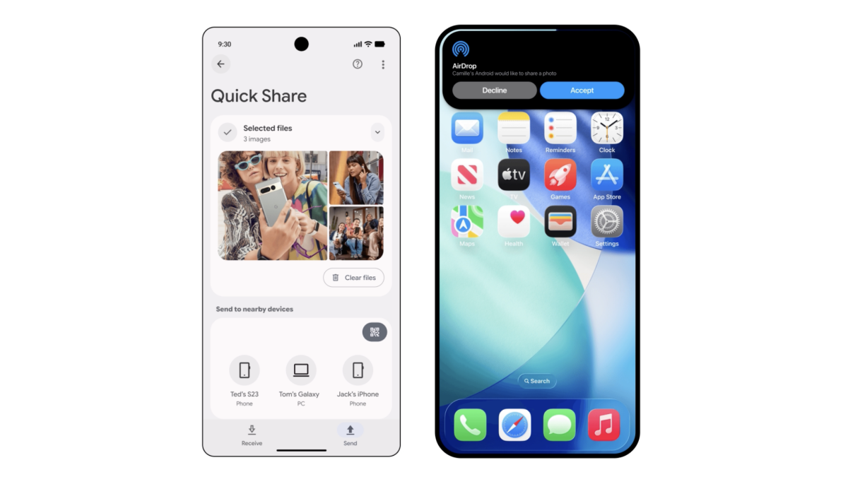Quick Share com iPhone chega a mais Androids topo de gama