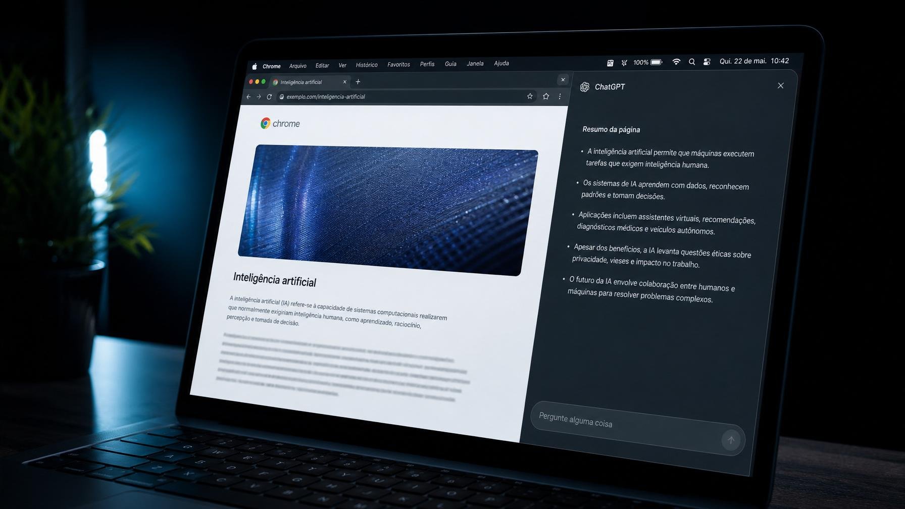 Extensão do ChatGPT para Chrome entra no quintal da Google
