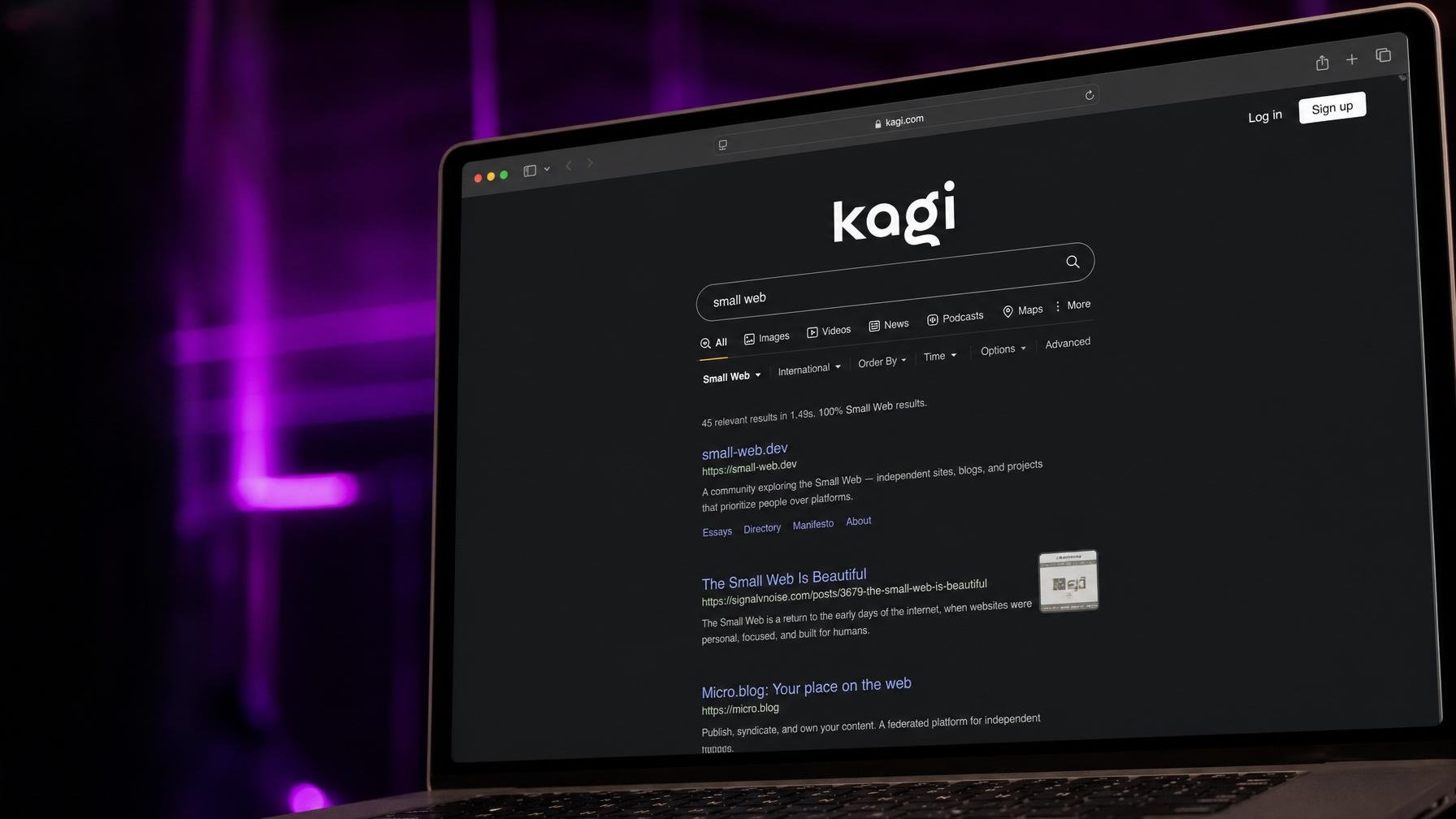 Kagi quer ressuscitar a web humana, um site de cada vez