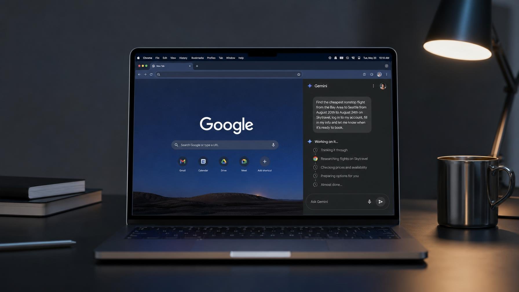 Gemini Spark passa a controlar o Chrome e chega a mais países