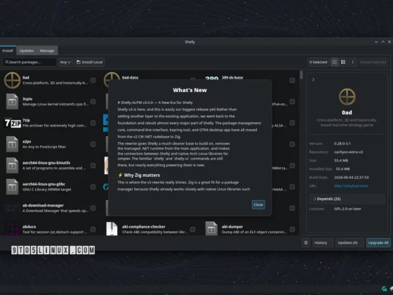 Shelly 3.0 troca .NET por Zig e renasce no Arch Linux