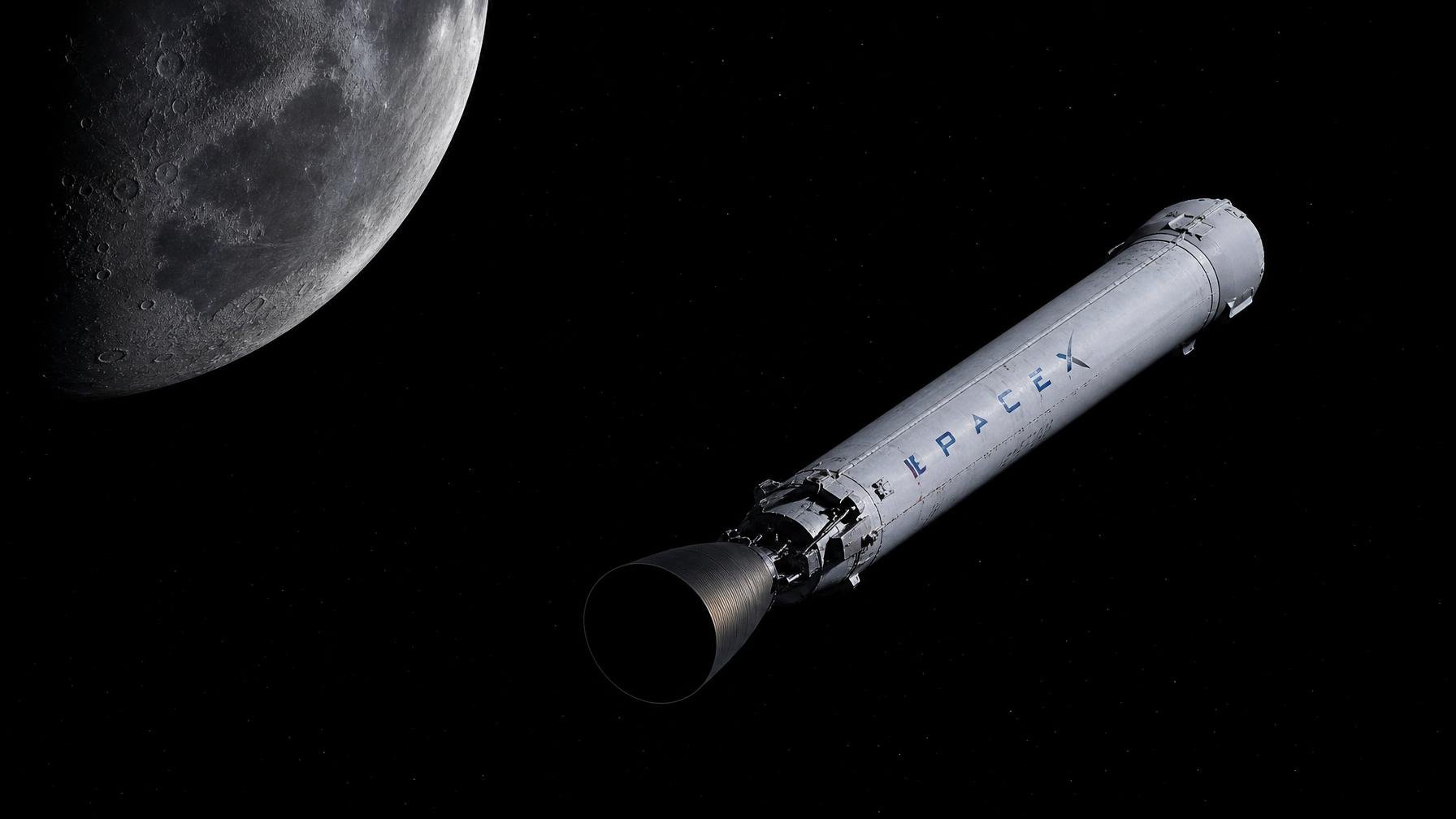 Falcon 9 vai embater na Lua e expõe o lixo da nova corrida espacial