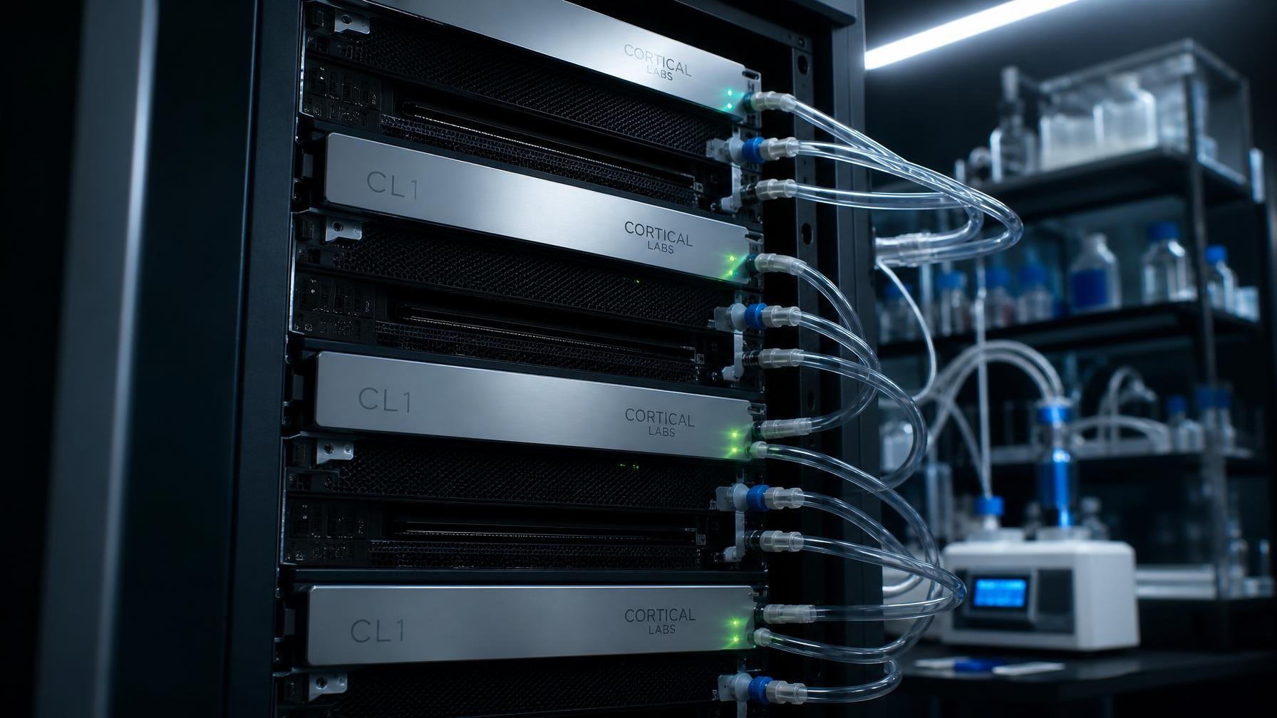 Singapura liga rack de dados com neurónios humanos vivos em teste radical