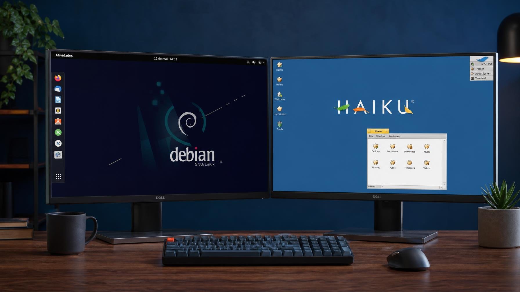 Debian faz 33 anos, Haiku 25, e ambos continuam a mexer