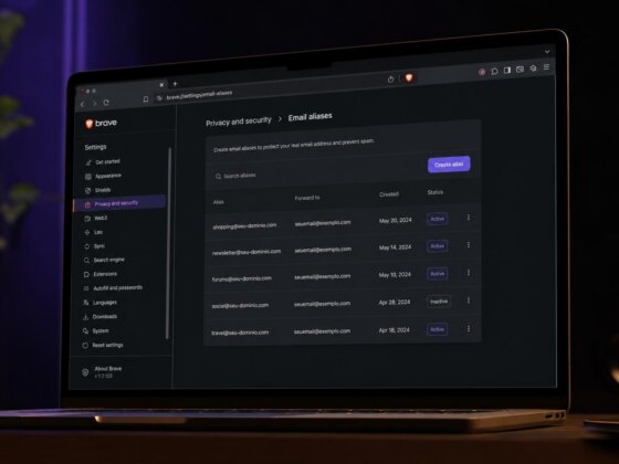 Brave ganha aliases de email para cortar mais um fio ao tracking