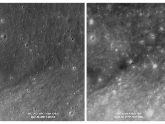 Sonda sul-coreana apanha em foto o embate lunar da SpaceX