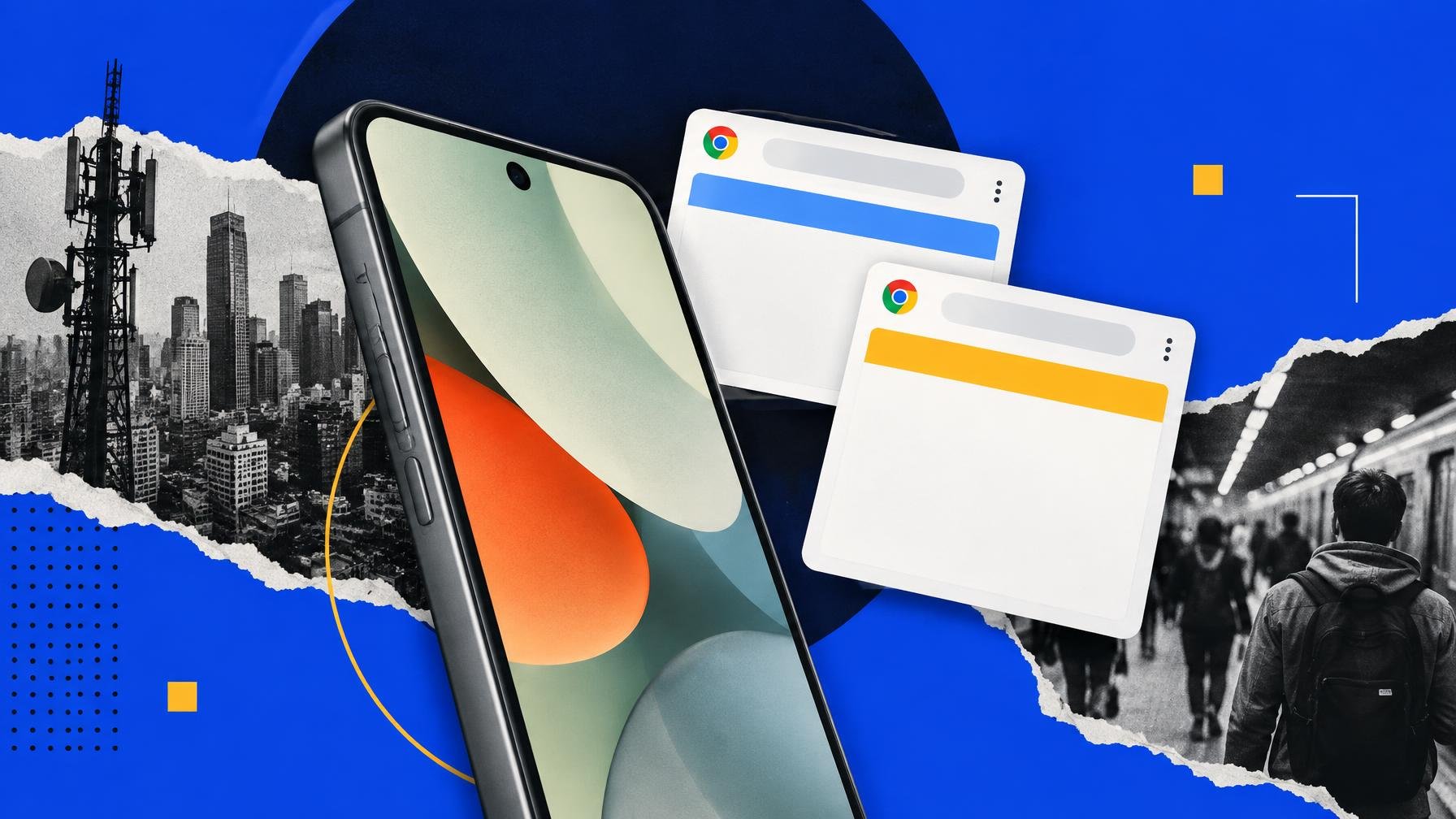 Chrome para Android esconde janelas que batem os grupos de separadores